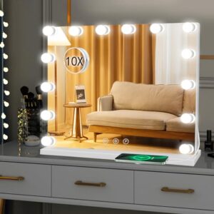 Large Lighted Makeup Mirror with 3 Color Modes