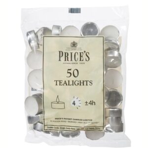 Prices Patent Candles White Tealights Bag