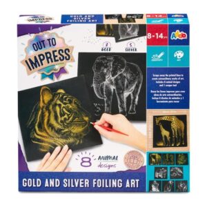 Out To Impress Addo Gold and Silver Foiling Art - Craft Set for Children Ages 8 to 14 Years