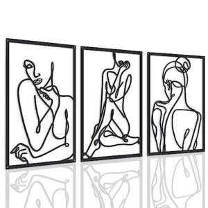 SEGNAYEN Metal Minimalist Abstract Woman Wall Art
