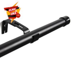 Deconovo 25mm Bay Window Curtain Pole 76-116cm