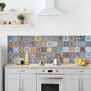 Wall Sticker Kitchen Wall Sticker Azulejos of Seville 180_x_60_cm 100% Made in Italy with Non-Toxic