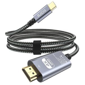 USB C to HDMI Cable 2M 4K@60Hz High-Speed USB 3.1 Type C to HDMI 2.0 Cable for Home Office (Thunderbolt 3/4) Compatible with MacBook Pro/Air