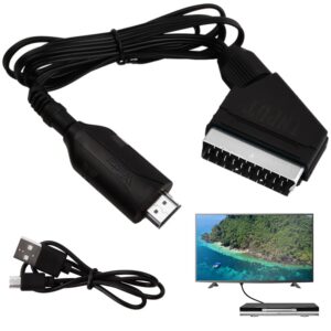Tinsellns Scart To Hdmi Converter Scart Adapter Scart To Hdmi Lead Scart To Hdmi Cable for Dvd Player To TV Scart Lead To Hdmi