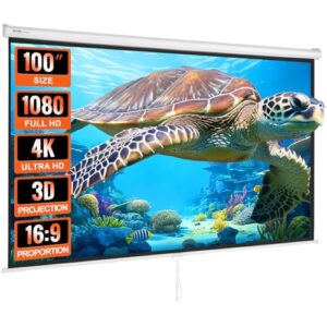 VEVOR Manual Pull Down Projector Screen