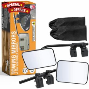 Xtremeauto Caravan Towing Mirrors - Universal Wing Mirror Extensions Attachments For Cars