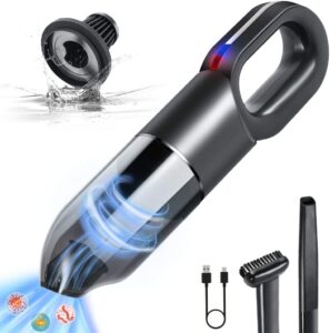 Handheld Vacuum Cordless Portable Car Vacuum Cleaner 7000 Pa Powerful Handheld Hoover Lightweight Vacuum Cleaner for Home Car and Pet 2 Speeds USB Charging