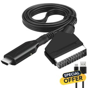 Mofun Scart to HDMI Converter with USB Cable