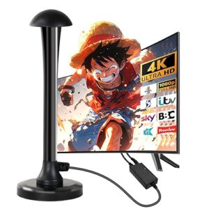 FADISH TV Aerial - Digital Freeview Indoor TV Aerial with Amplifier Signal Booster - 250+ Miles Range