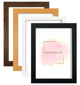 Modern 50x70cm Frame Black Picture Frames - In Multiple Colours & Sizes - 50x70cm Frame with Safe Perspex Front & Wall Mounting - jigsaw Frame - Poster Frames - Puzzle Frames (Black)