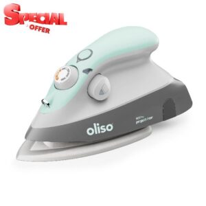 oliso M3Pro Textile Compact Fabric Project Steam Iron with Solemate Hot Iron Res