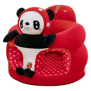 Baby Support Seat Sofa Chair Cover Baby Sitting Support Pillow Baby Sofa Sitting Chair Cushion Baby Floor Support Seat Learning Sitting Chair Protector for Baby 0-3 Years (Red Panda)