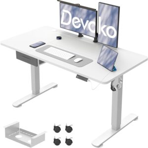 Devoko Electric Standing Desk 140x70cm with Drawers