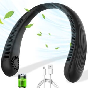 Portable Neck Fan Bladeless-Hands Free Usb Rechargeable Battery Operated Neck Fans with 360°Cooling
