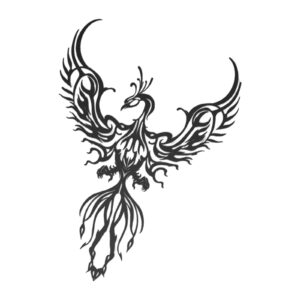 Rustic Metal Phoenix Wall Decor Phoenix Ornament Animal Statue Artwork Wall Sculpture for Garden Office Bedroom Indoor Outdoor Decoration