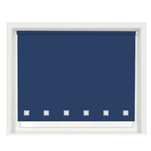 Funky Gadgets Square Eyelet Light Filtering Roller Blinds -Window Shades Easy Fit Polyester Fabric Daylight Trimmable Roller Blind- Child Safe Metal Tube with Fittings (W120 x L210cm