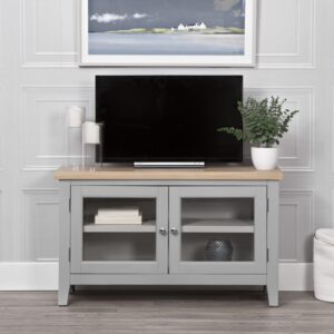 The Furniture Outlet Eaton Grey Painted Oak Small TV Uni