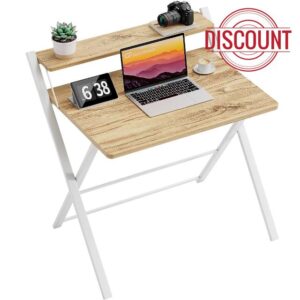 GreenForest Folding Desk No Assembly Required Small Size