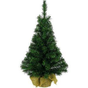 Kaemingk Mini Table Centerpeice Christmas Tree With Hessian Base - 45CM