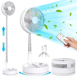 Portable Oscillating Standing Fan with Remote Control