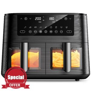 Dual Air Fryer with Visual Window