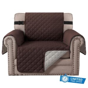 BellaHills Reversible Chair Covers Water Repellent Sofa Cover for Living Room 1 Seater Sofa Slipcover from Pets