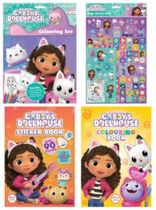 Anila's Gabby's Dollhouse Activity Set with Colouring Set