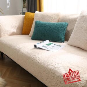 SHANNA Thick Lamb Faux Sofa Cover 1 2 3 4 Seater