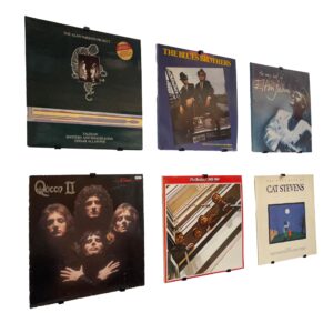 Ravary® Record Wall Mount Set of 6 (Black) | Self-adhesive