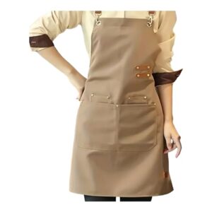 Waterproof And Oil-proof Apron With Pockets - Apron For Home/BBQ/Restaurant/Commercial - Perfect For Coffee Bar