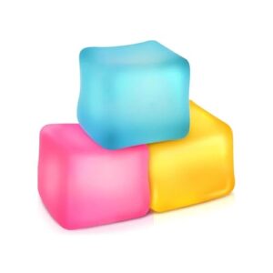 Nee Doh Nice Cube | Ice Cube Squishy | Needoh Ice Cube Fidget Toy | 3PCS Ice Cube Sensory Ball Stress Toy | Stress Relief Cube Sensory Toy For Kids Adults