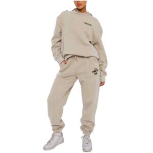 White Fox Tracksuit Womens Full Set 2 Piece Outfits Lounge Wear Sets for Women UK White Fox Hoodie Jogger Sweatpants Leisure Suits Gym Activewear Y2k Jogger Set Ladies Airport Outfi
