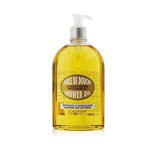 L'OCCITANE Deluxe Size Almond Shower Oil 500ml | Vegan & 99% Readily Biodegradable | Nourishing & Softening | Luxury & Clean Beauty Bodycare for All Skin Types