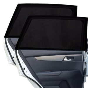 2Pcs Car Rear Window Shades for Baby Stretchable Sun Shades for Car Windows Shade Protection From The Sun for Baby Adult Pets