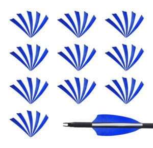 Fiita 50 Pcs 4 Inch Archery Arrow Fletching Turkey Feather Fletching Right Wing Left Wing Feather Real Arrow Vanes for Hunting Arrow Accessories DIY Archery