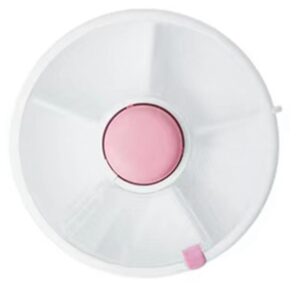 Snack Spinner Rotating Storage Children Portable Melon Candy Seeds Organizer Storage Boxes Snack Container for Kids (Pink)