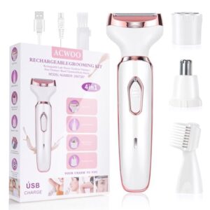 ACWOO Cordless 4 in 1 Electric Lady Shaver for Women