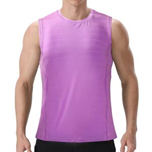 isionreast T Shirts Men Sleeveless Breathable Mens Vest Tank Tops Quick-Dry Athletic Sports Undershirt Lightweigh