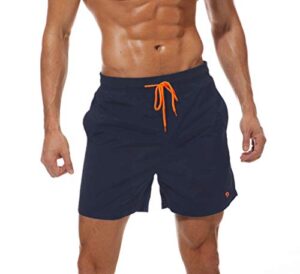 Tansozer Mens Swim Shorts Waterproof Beach Shorts Quick Dry Surfing Shorts with Mesh Lining Swim Trunks