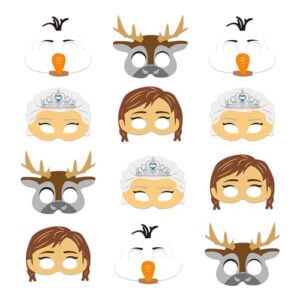 TOPWAYS 12 Mermaid Masks Kids Colorful Masks