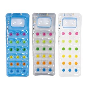 Splosh Inflatable Pool Float - 18 Pocket Fashion Pool Lilo With Pillow - Swimming Pool Lounger For Adults - Airbed Mattress