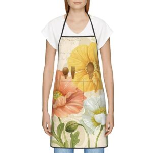 Evius Personalised Dog Beach Palm Trees Print Apron With Adjustable Shoulder Straps And 1pockets Apron For Women Aprons For Men Apron For Cooking Restaurant Garden Bbq Cafe Kitche