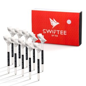 SWIFTEE Premium 10 Degree Golf Tees for Driver or Iron - Help Reduce Spin & Slice