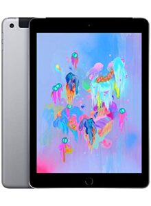 Apple iPad 9.7 (6th Gen) 128GB Wi-Fi + Cellular - Space Grey - Unlocked (Renewed)