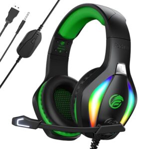 Fachixy「2024 New」FC100 RGB Gaming Headset for PS4/PC/Xbox/Nintendo Switch
