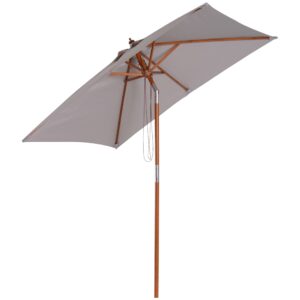 Outsunny 2m x 1.5m Garden Parasol Umbrella with Tilting Sunshade Canopy