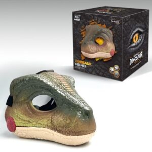 GLRGRK Dino Mask Moving Jaw Hard Plastic Dinosaur Mask with Sound