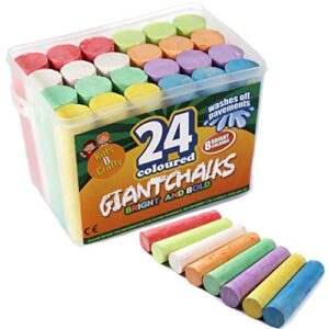 24 Coloured Chunky Chalks