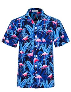 iCKER Hawaiian Shirt Beach Shirt Mens Short Sleeve Shirt Floral Classic Shirt Print Casual Regular Fi