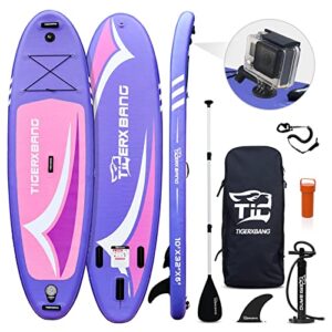 TIGERXBANG Inflatable Stand Up Paddle Board SUP Board with Kayak Seat |320x82x15cm| 305x82x15cm| for Adults/Kids| ISUP PaddleBoarding Complete Ki